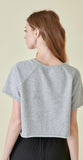 Boxy Edgy Raw Hem Crop Top -LAST ONE SZ S*