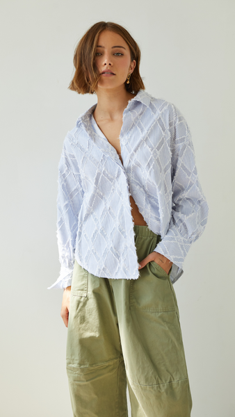 MARLOWE SHIRT - BLUE STRIPE