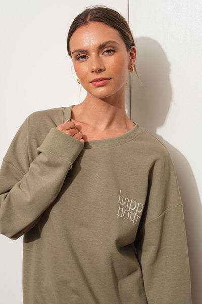 HAPPY HOUR SWEATSHIRT/SHORT SET