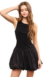 BUBBLE HEM MINI DRESS