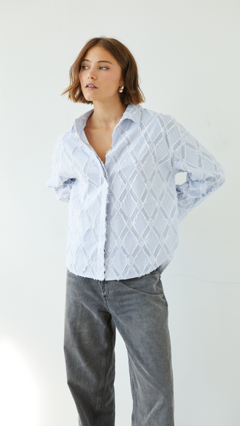 MARLOWE SHIRT - BLUE STRIPE