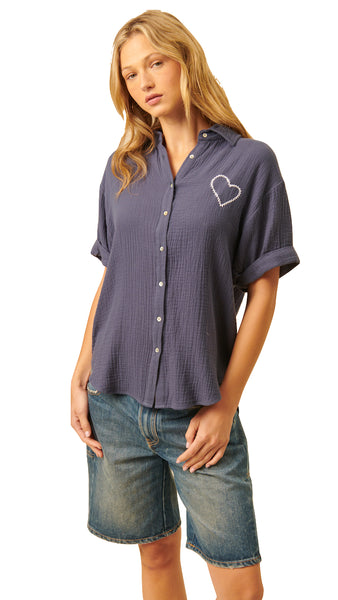 FELIX SHIRT - CROSSHATCH NAVY