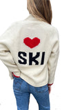 Varsity Chunky Heart Ski Cardigan