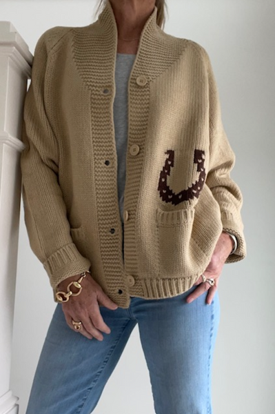 Varsity Chunky Horse Cardigan