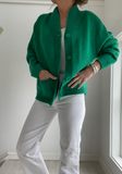 Varsity Green Golf Cardigan