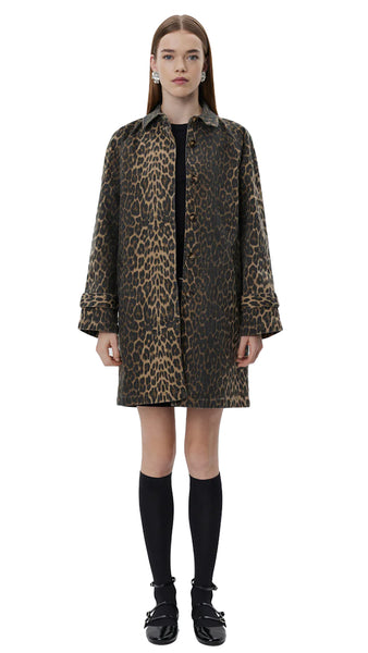 FILIPASW TOPPER COAT - LIGHT BROWN LEOPARD