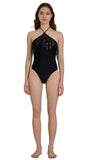 The Midnight Fringe One Piece Sequin Swimsuit