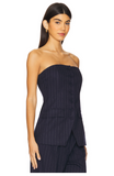 THE PHOEBE NAVY PINSTRIPE BUSTIER *LAST ONE  - Sz 6*