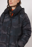 ROZA CAMO MIDI PUFFER COAT