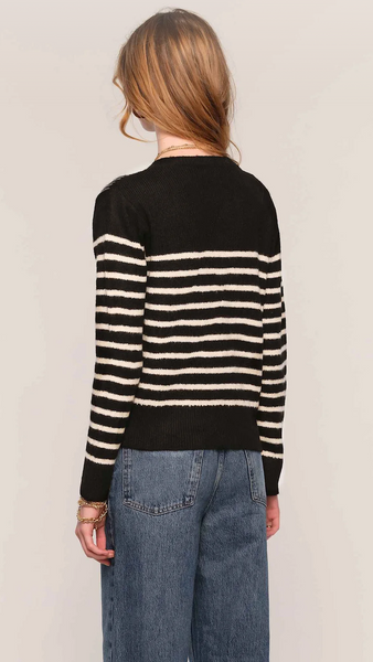 BREANNA SEQUIN STRIPE CARIDGAN