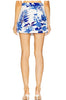 BLUE & WHITE FLORAL MINI SKIRT SET