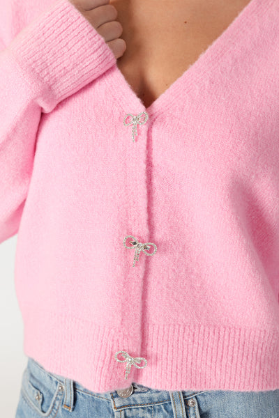 KAILIE CARDIGAN W/BOW BUTTONS