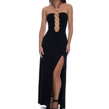 HALTER RING LONG DRESS