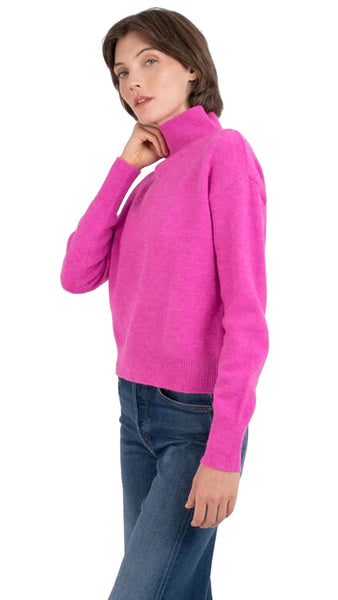 MABEL MAGENTA MOCK NECK SWEATER