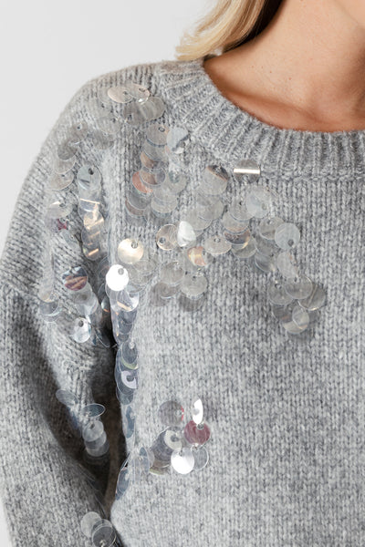 OPAL CREWNECK SWEATER W/SEQUINS