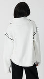 RAEGEN RIBBED MOCKNECK W/WHIP STITCHING