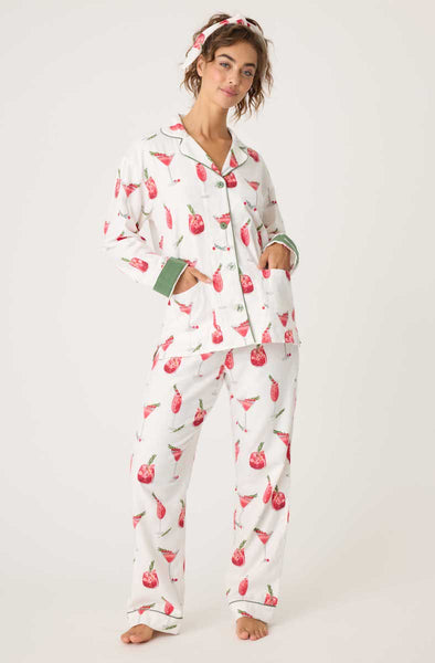 Cranberries & Cocktails Flannel PJ Set