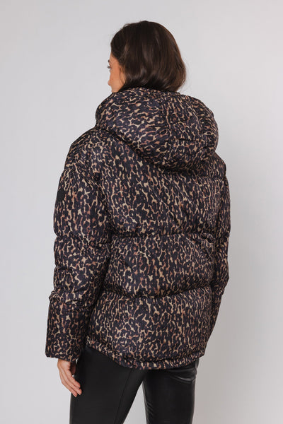 SUNN LEOPARD SHORT PUFFER COAT *Last one - Small*