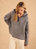 DOMINIC INKY HERRINGBONE SWEATER