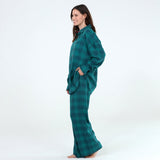 Golden Hour Long PJ Set In Bayberry Plaid